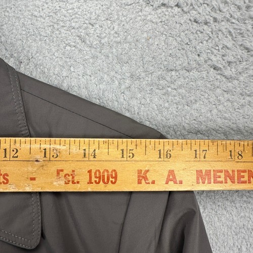 Armani Exchange Womens Trench Coat Small Dark Grey Long Overcoat Nylon Blend NEW - Picture 9 of 12