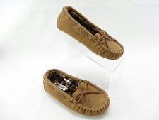 Minnetonka Cute Girl's Faux Leopard Fur Lined Brown Slipper 48273 Youth Size 13