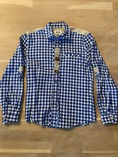 Ludowa koszula Wiesenprinz niebieska biała w kratkę rozm. 37/38 dobry stan