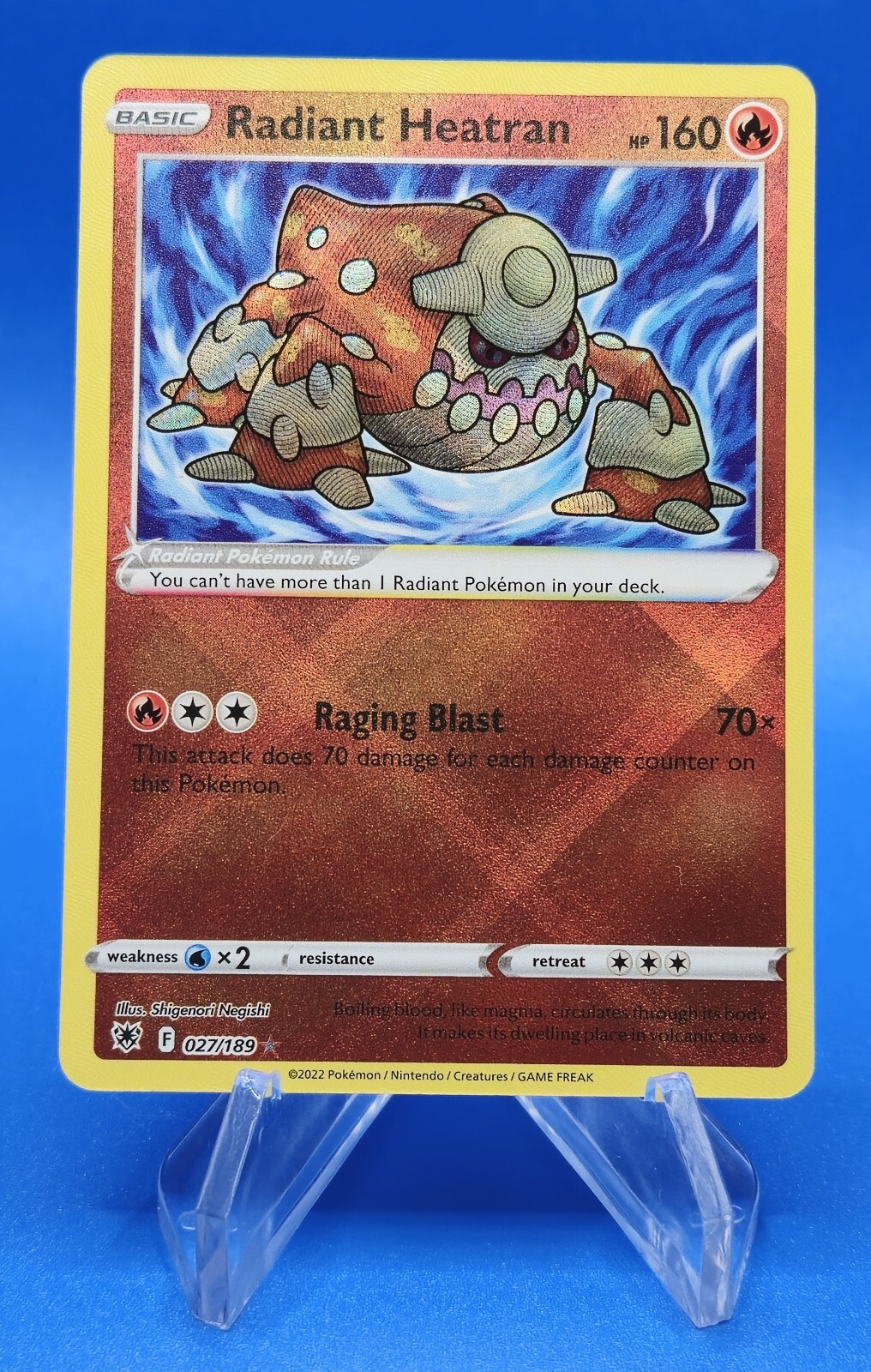 Radiant Heatran - 027/189 - Radiant Rare NM, English Pokemon Astral Radiance