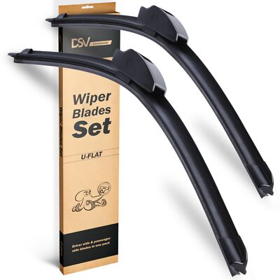Premium Universal Windshield Wiper Blades 26  and 16  Water Repellency 2 Pack