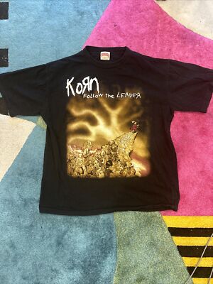 90sKorn Follow the Leader Tシャツ Lサイズ 90's~ KORN 
