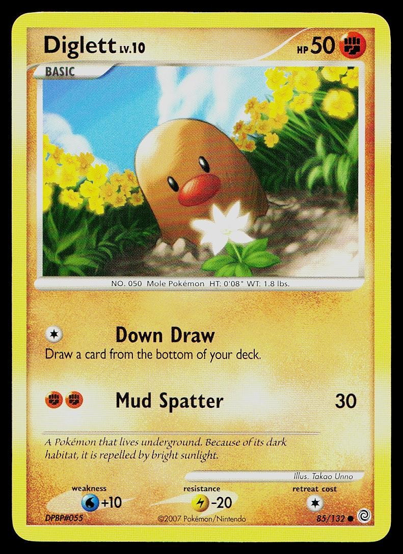 Pokemon Card Secret Wonders Diglett 85/132 Common