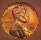 Toned! 1956-D Wheat Penny NGC MS-66 RB