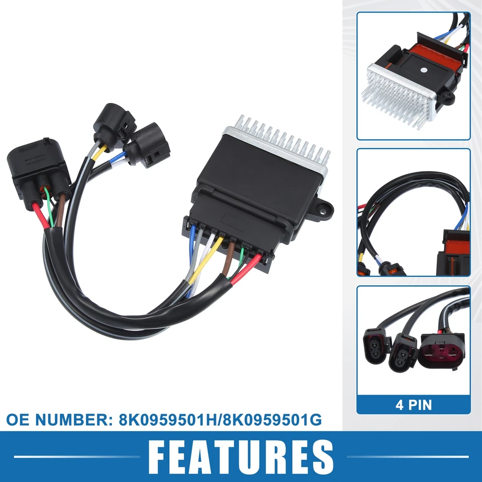 Radiator Fan Control Unit Single No.8K0959501H Custom for Audi A5 2008-2017 - image 3 of 4