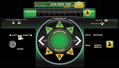 Golden tee live arcade control panel overlay graphics  31'' x 17'' 