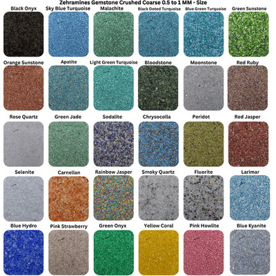 Crushed Gemstone Coarse 75+ Stone 0.5-1 MM Crushed For Ring & Woodworking Inlays