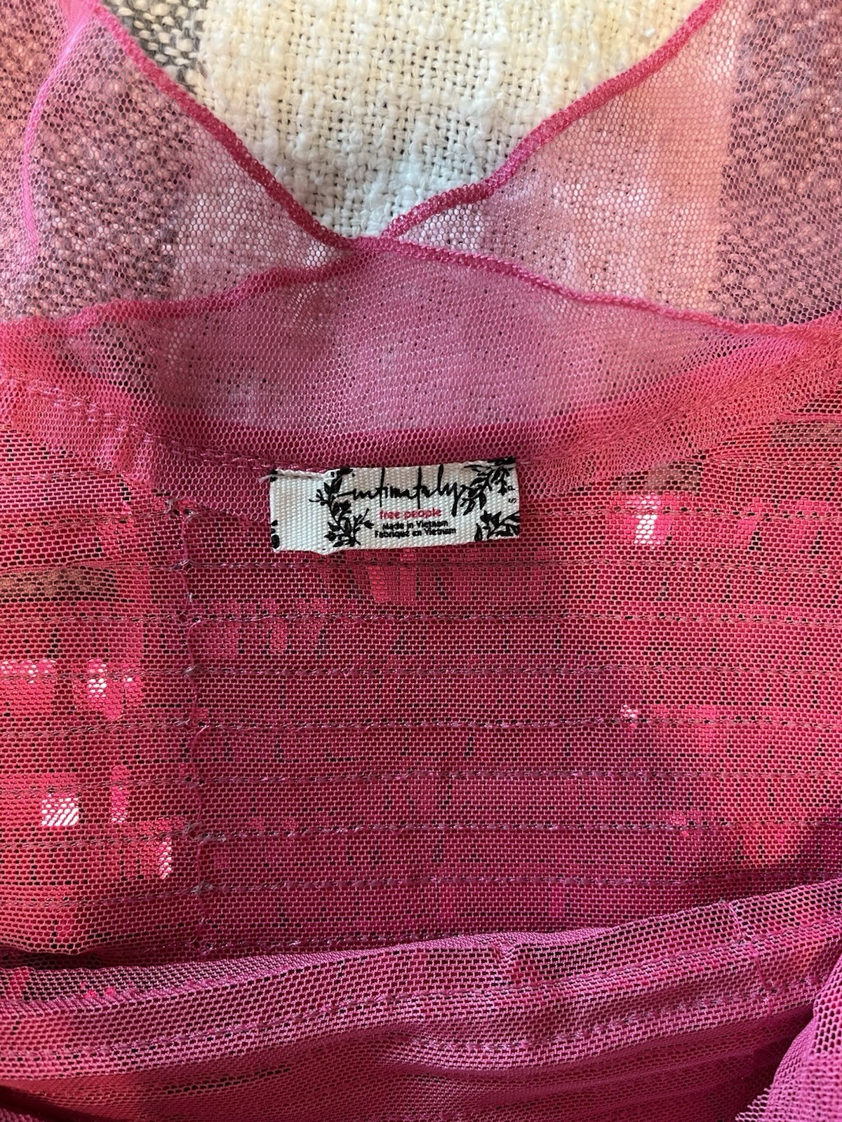 Free People Intimate Pink Disco Fever Mini Slip Dress SZ SP A-line Sleeveless 