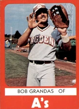 1980 Ogden A's TCMA #11 Bob Grandas Flint Central Michigan University - NM Card