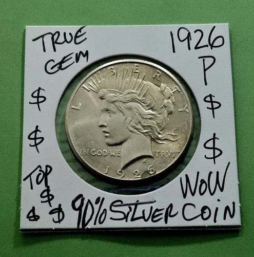 1926 P Peace Silver Dollar CHOICE GEM Brilliant Ultra Rare BU Grade Silver Coin