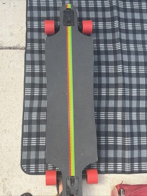 Santa Cruz Lion God Rasta Drop Thru Cruzer 40  Longboard Skateboard used A Few X