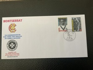 Montserrat 2000 #1000-1001 100th Test Cricket Match - FDC