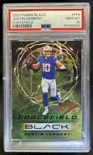 2021 Panini Black Justin Herbert ForceField #FF-8 Chargers PSA 10 GEM MINT