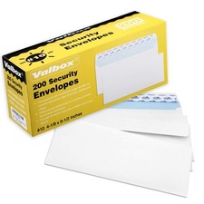  10 Security Envelopes Self Seal, No. 10 Windowless Security Tint Pattern, Se...
