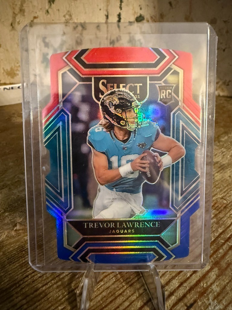 2021 Select Rookie Trevor Lawrence #243 Red Blue Die Cut Jacksonville Jaguars RC