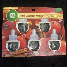 Air Wick Plug in Scented Oil Apple Cinnamon Medley Essential Oil Refill 5 ct