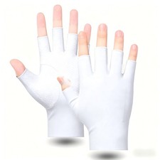 Women Sun Protection Gloves Half Finger Long Sunscreen Anti-UV Cycling Gloves