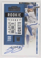2020 Panini Contenders Rookie Ticket Bo Bichette #110 Auto 03hd