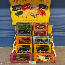 Matchbox Models Of yesteryear. Job Lot (284) 10 x cars/vans in woodgrain boxes. 