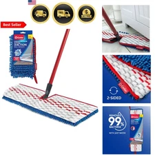 microfiber mop with refill deep clean hardwood tile laminate floors wet dry c...