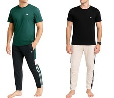 Mens Pyjamas Sets PJ's Nightwear Loungewear Short Sleeve Cotton Set UK S-3XL