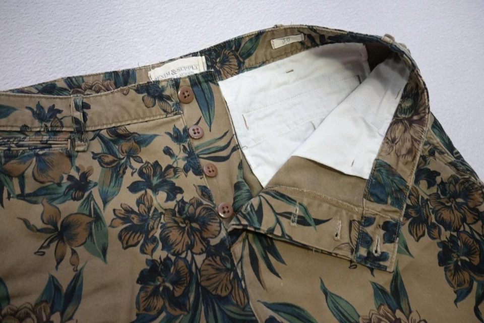 Pantalones Cortos Chinos Hawaianos Denim Supply Ralph Lauren Botón Mosca Floral Para Hombres Talla 36 Foto 2 de 4