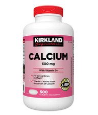 KIRKLAND Calcium 600 mg 500 tablets with Vitamin D3