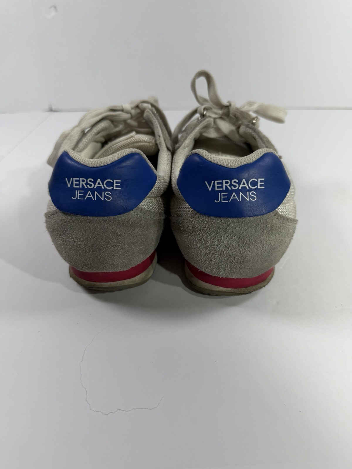 Versace Jeans Sneakers Men EU 44 US 10.5 Beige Suede Mesh Designer Shoes thumbnail 7