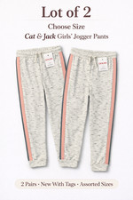 New Set of 2 Cat  Jack Unisex Charcoal French Terry Jogger Pants Soft  Comfy