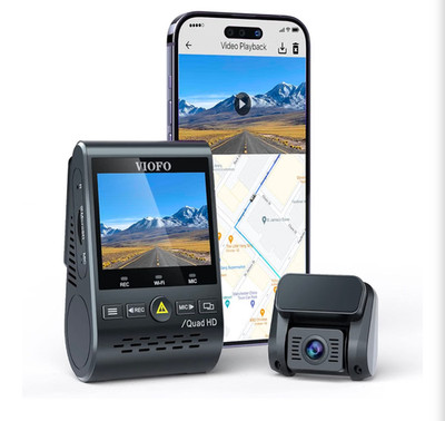 VIOFO Dual Dash Cam, 2K 1440P 60fps+1080P 30fps Front and Rear Dash Camera wi...