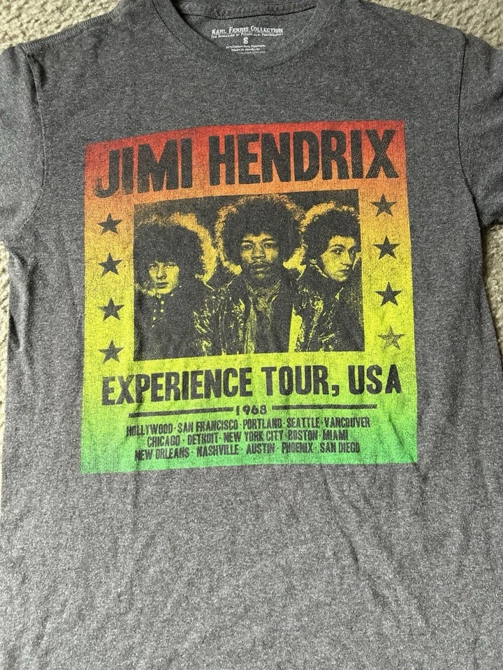 Camiseta JIMI HENDRIX PEQUEÑA Experience Tour EE. UU. Concierto Color Gris Foto 2 de 4