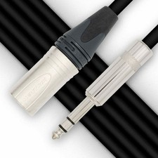 Island Music 3ft 1/4" TRS - XLR M Microphone Cable