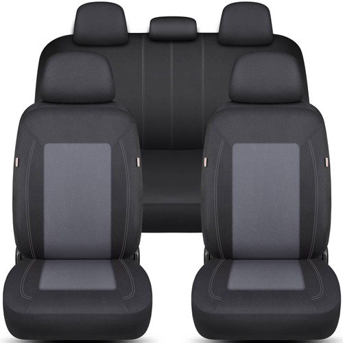 Schonbezüge-Komplettset für Seat Leon 2 1P Bj 2005-12 in Schwarz/Grau FT4 - Bild 1 von 10