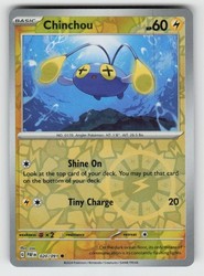 Chinchou 020/091 Paldean Fates Reverse Holo Common