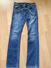 True Religion Mens Blue Medium Wash Denim Str...