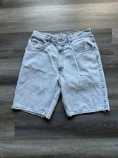 Vintage Y2K Calvin Klein light wash baggy jorts with MADE IN USA Sz 33