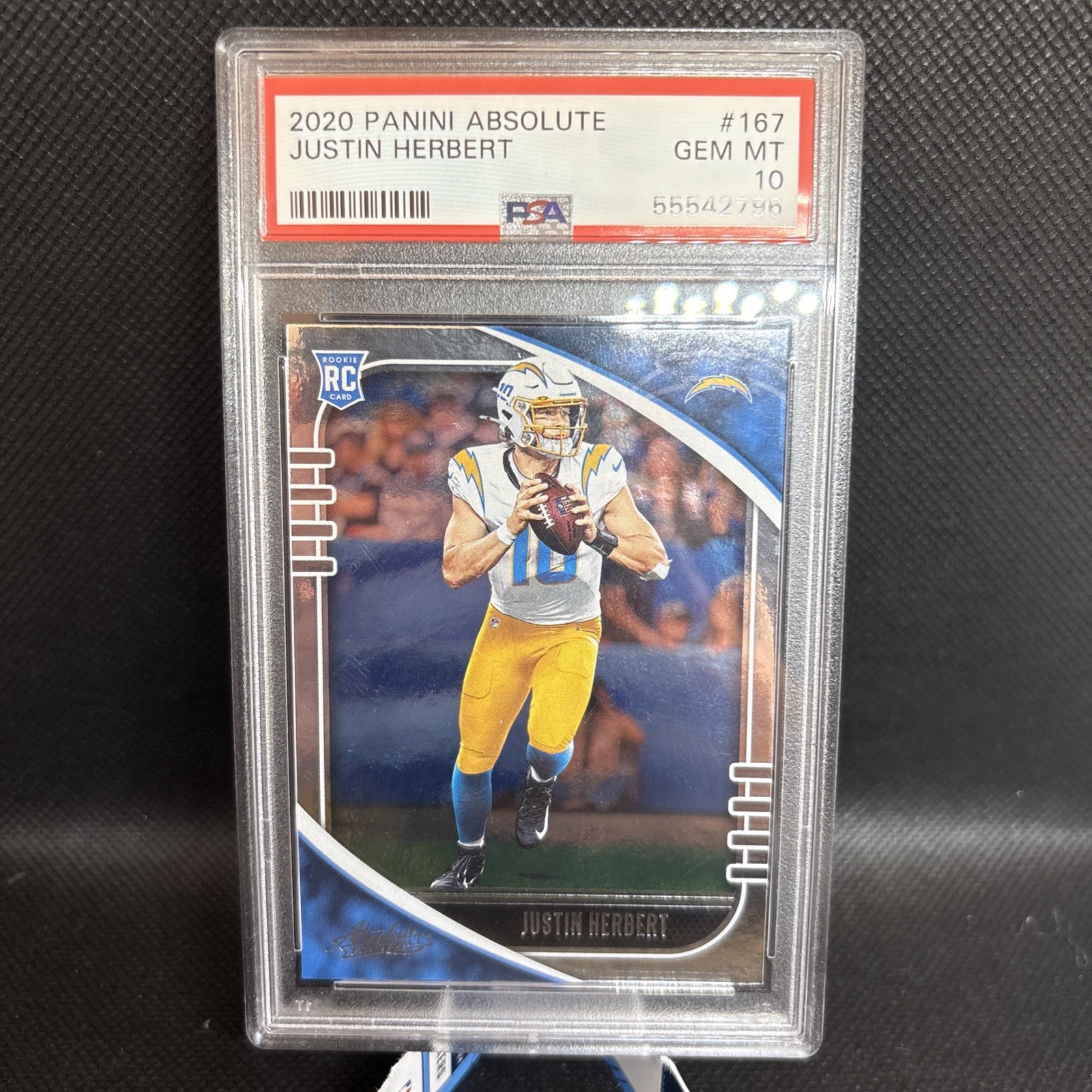 Justin Herbert Panini Absolute #167 Base