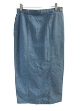 River Ridge Vintage Denim Midi Pencil Skirt Size 8