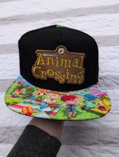 Animal Crossing Nintendo Graphic Brim Snapback Cap Hat