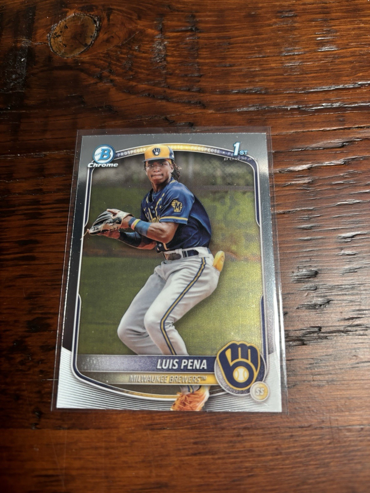2025 Bowman Chrome Prospects Luis Pena 1st BCP-38 Brewers RC