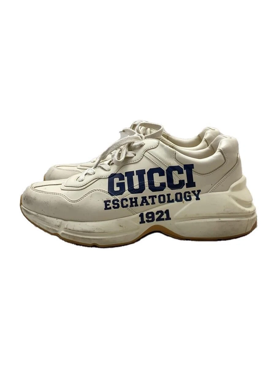 Baskets basses Gucci UK8,5 cuir crème occasion chaussures élégantes