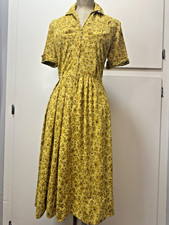 Vintage Shelton Stroller Dress Women's Yellow Dress. Sz. 12 1/2