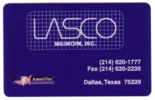 10M Lasco Millwork, Inc. Dallas Texas PROOF Telefonkarte