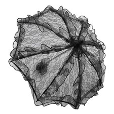 Handmade Lace Parasol Umbrella Elegant Wedding Decoration For Photography Black
