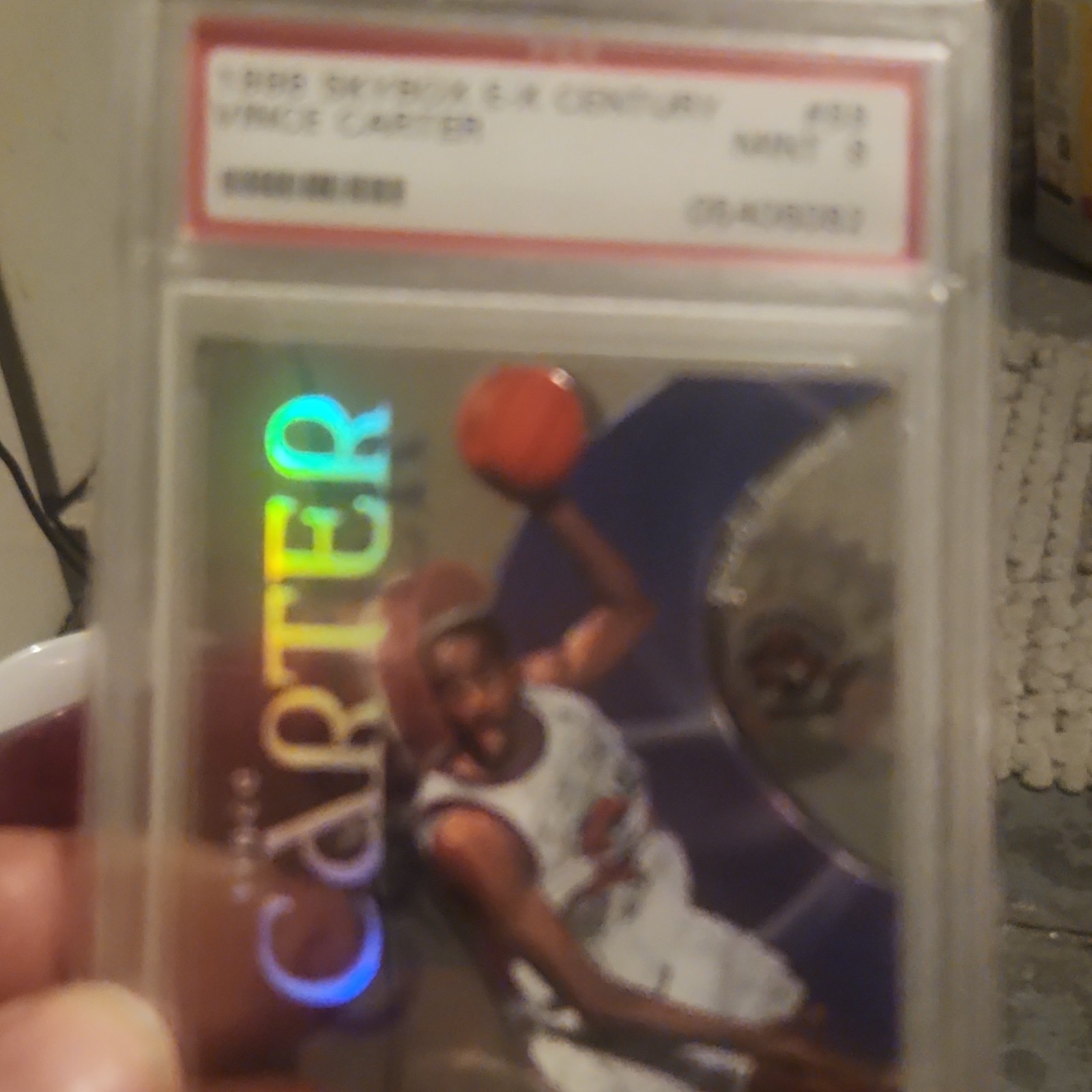 SkyBox E-X Century 1998-99 Vince Carter Rookie #89 PSA 9 Toronto Raptors