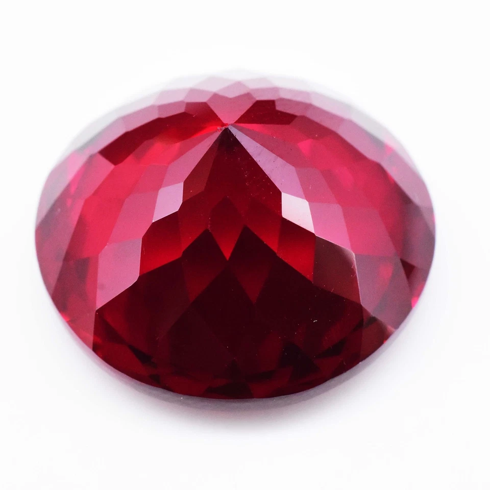 Exceptional 49.25Ct Natural Red Pyrope Garnet Round Cut Certified Loose Gemstone - Image 3 of 4