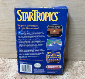 Nintendo StarTropics (NES, 1990), Original Box & Sleeve, TESTED WORKS