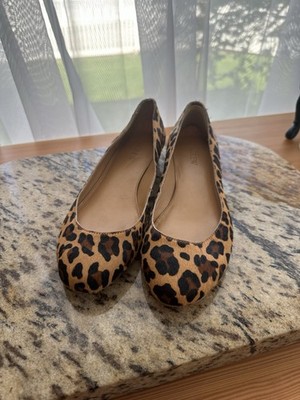 J Crew Leopard Print Flats Classic 1/2 Block Heel Work Country Club Cruise Grad 