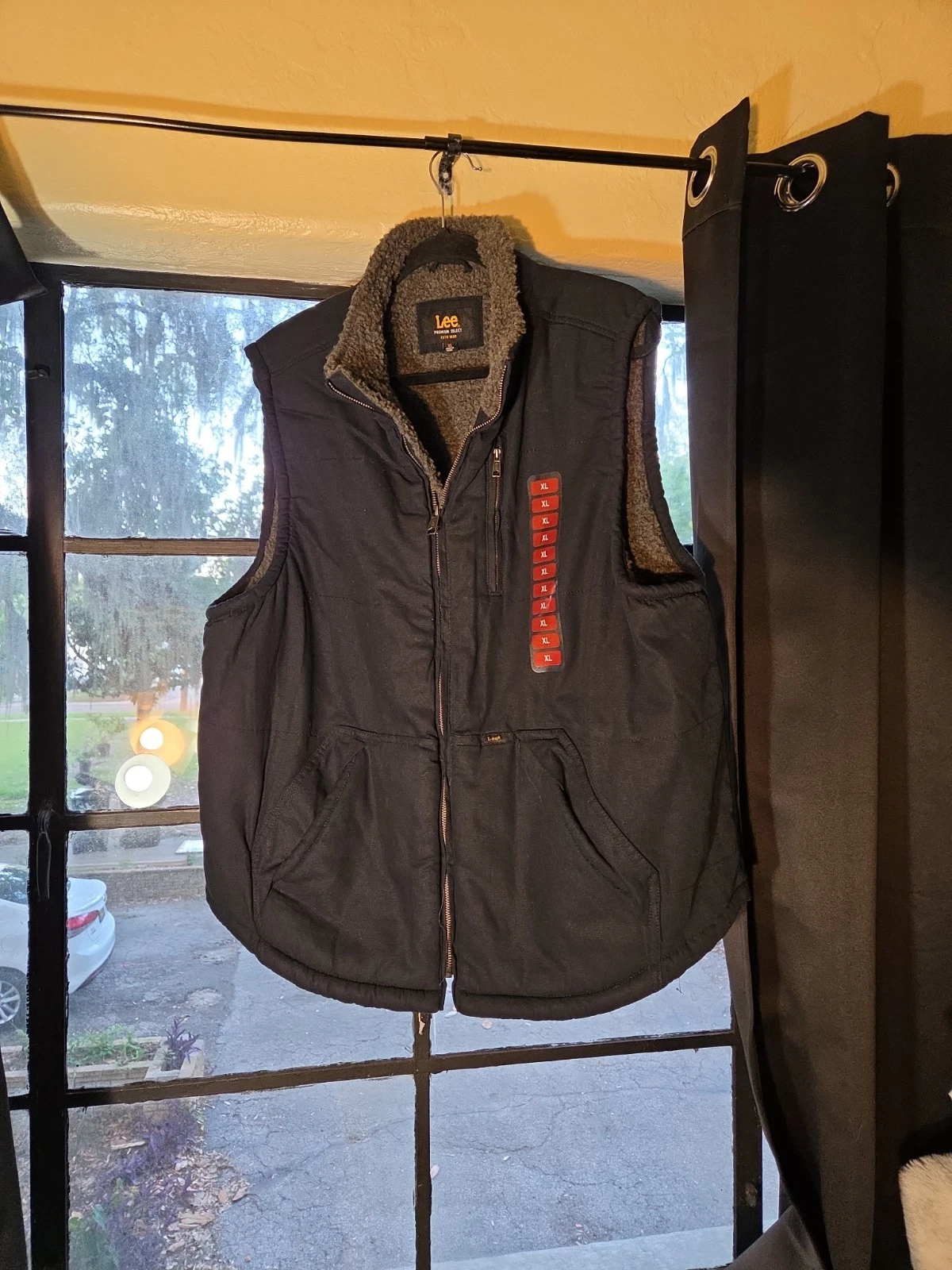 NWT Lee Mens XL Premium Select Zip-Up Sherpa Lined Canvas Workwear Blue Vest