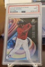 2018 Bowman Platinum - Base Rafael Devers #2 Batting (RC) PSA 9